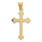 FJC Finejewelers 14k Yellow Gold Polished Satin And Bright Cut Crucifix Charm