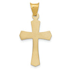 FJC Finejewelers 14k Yellow Gold Polished Satin And Bright Cut Crucifix Charm