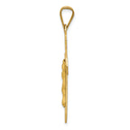 FJC Finejewelers 14k Yellow Gold Polished Satin And Bright Cut Crucifix Charm