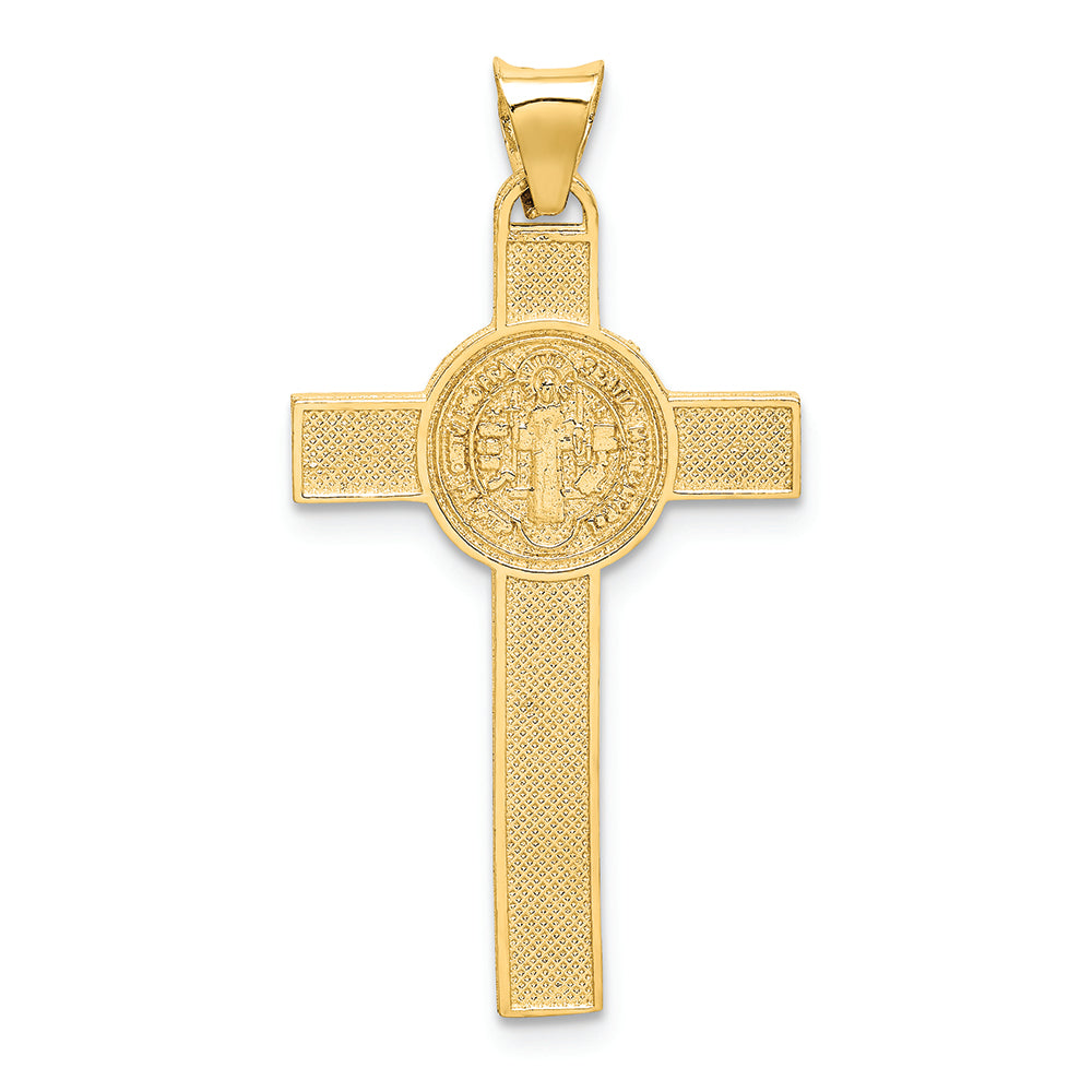 FJC Finejewelers 14k Two-tone Gold St. Benedict Medal Crucifix Cross Charm