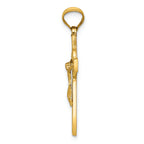 FJC Finejewelers 14k Two-tone Gold St. Benedict Medal Crucifix Cross Charm