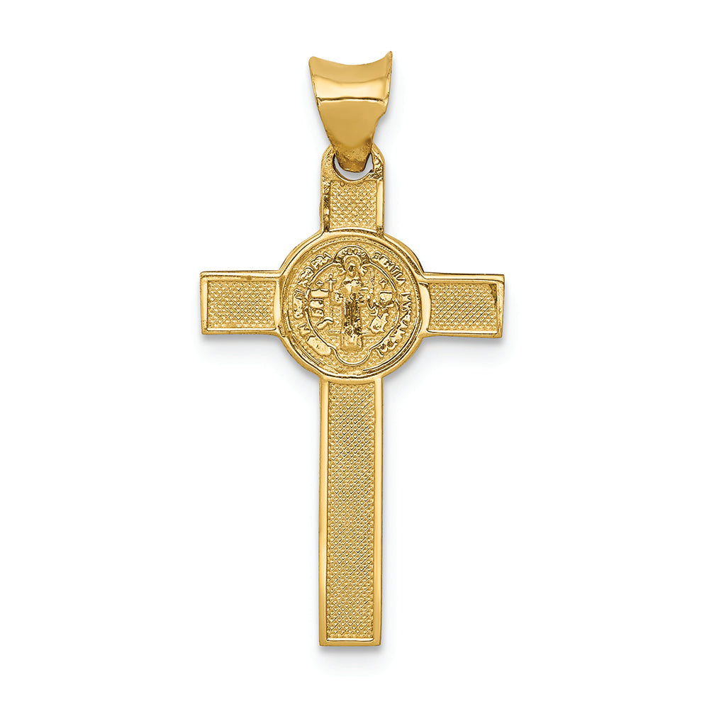 FJC Finejewelers 14k Two-tone Gold St. Benedict Medal Crucifix Cross Charm