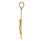 FJC Finejewelers 14k Yellow Gold Polished  Crucifix with Jesus On Engraved Cross Charm
