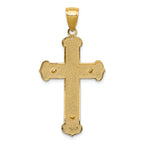 FJC Finejewelers 14k Yellow Gold Polished  Crucifix with Jesus On Engraved Cross Charm