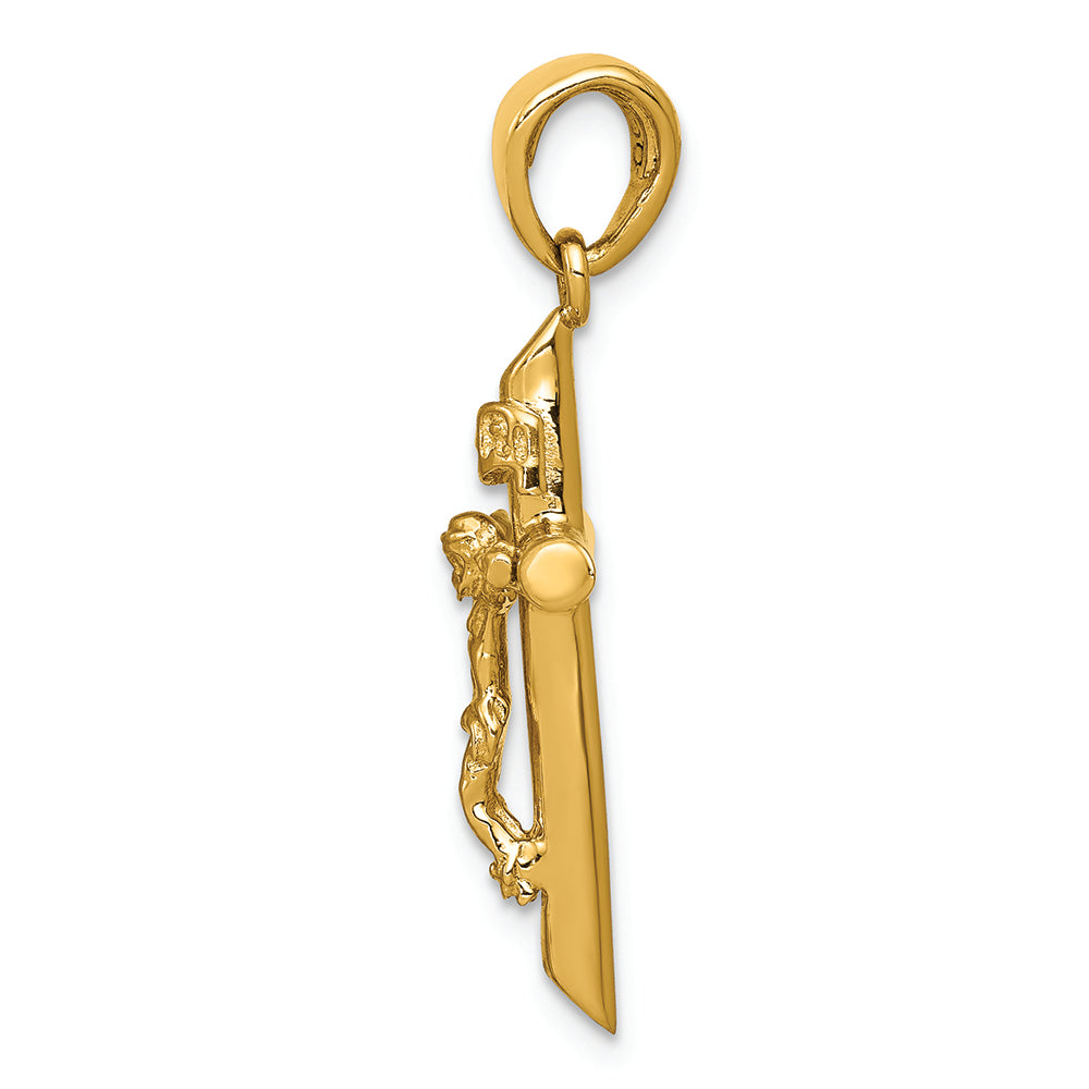 FJC Finejewelers 14k Yellow Gold Polished  Crucifix with Jesus On Cross Charm
