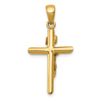FJC Finejewelers 14k Yellow Gold Polished  Crucifix with Jesus On Cross Charm