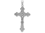 FJC Finejewelers 14k White Gold White Crucifix with Scalloped Edges Charm