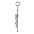 FJC Finejewelers 14k Two-tone Gold Polished Crucifix Charm