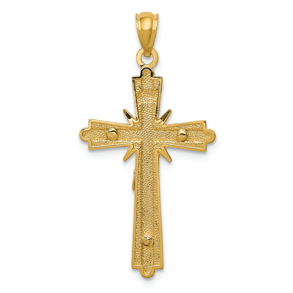 FJC Finejewelers 14k Two-tone Gold Polished Crucifix Charm