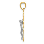 FJC Finejewelers 14k Ywith Gold with Rhodium Small Passion Crucifix Charm