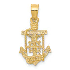 FJC Finejewelers 14k Yellow Gold Polished Mariner Crucifix Charm
