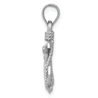 FJC Finejewelers 14k White Gold Polished Mariner Crucifix Charm