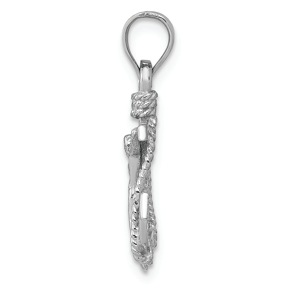 FJC Finejewelers 14k White Gold Polished Mariner Crucifix Charm