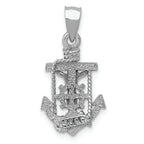 FJC Finejewelers 14k White Gold Polished Mariner Crucifix Charm