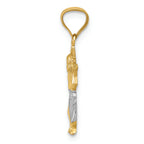 FJC Finejewelers 14k Yellow Gold with with Rhodium Bright Cut Polished Baby Jesus Charm