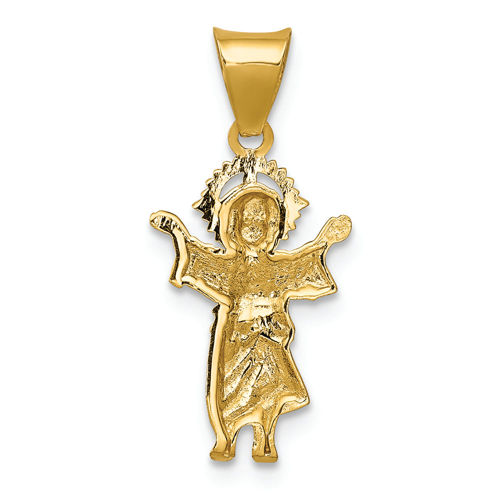 FJC Finejewelers 14k Yellow Gold with with Rhodium Bright Cut Polished Baby Jesus Charm