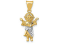 FJC Finejewelers 14k Yellow Gold with with Rhodium Bright Cut Polished Baby Jesus Charm