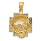 FJC Finejewelers 14k Yellow Gold Polished  Large Jesus Head with Crown Charm