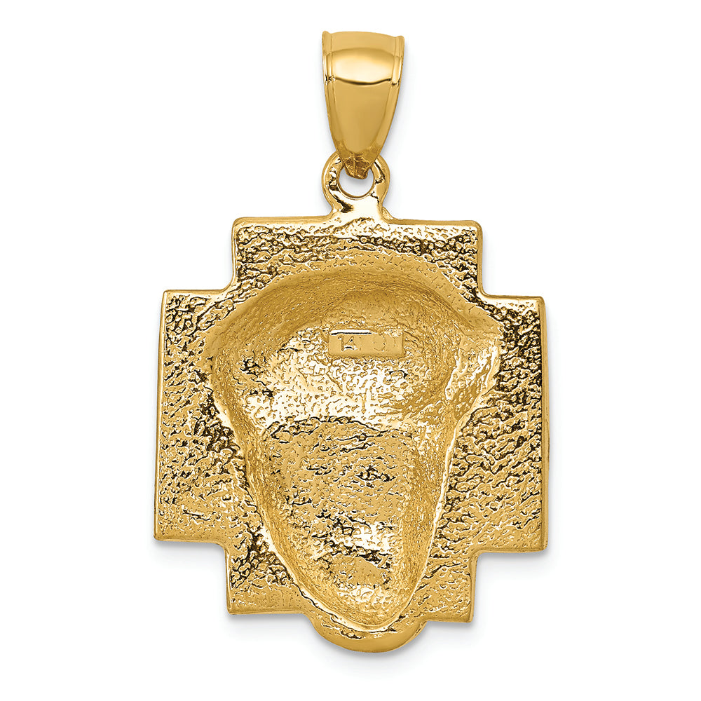 FJC Finejewelers 14k Yellow Gold Polished  Large Jesus Head with Crown Charm