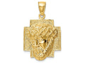 FJC Finejewelers 14k Yellow Gold Polished  Large Jesus Head with Crown Charm