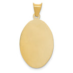 FJC Finejewelers 14k Yellow Gold with Rhodium Polished Bright Cut Sagrado Corazon Oval Charm
