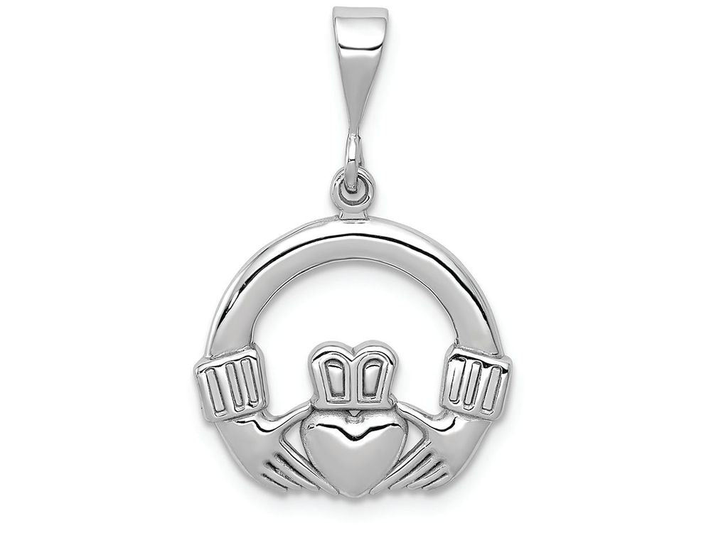 FJC Finejewelers 14k White Gold Claddagh Charm