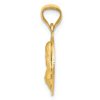 FJC Finejewelers 14k Yellow Gold Polished Bright Cut Sagrado Corazon Circle Charm