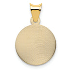 FJC Finejewelers 14k Yellow Gold Polished Bright Cut Sagrado Corazon Circle Charm