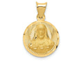 FJC Finejewelers 14k Yellow Gold Polished Bright Cut Sagrado Corazon Circle Charm