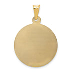 FJC Finejewelers 14k Yellow Gold Polished Bright Cut Sagrado Corazon Circle Charm