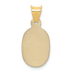 FJC Finejewelers 14k Yellow Gold Polished Bright Cut Sagrado Corazon Oval Charm