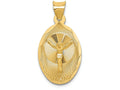 FJC Finejewelers 14k Yellow Gold Polished Bright Cut Corpus Oval Charm