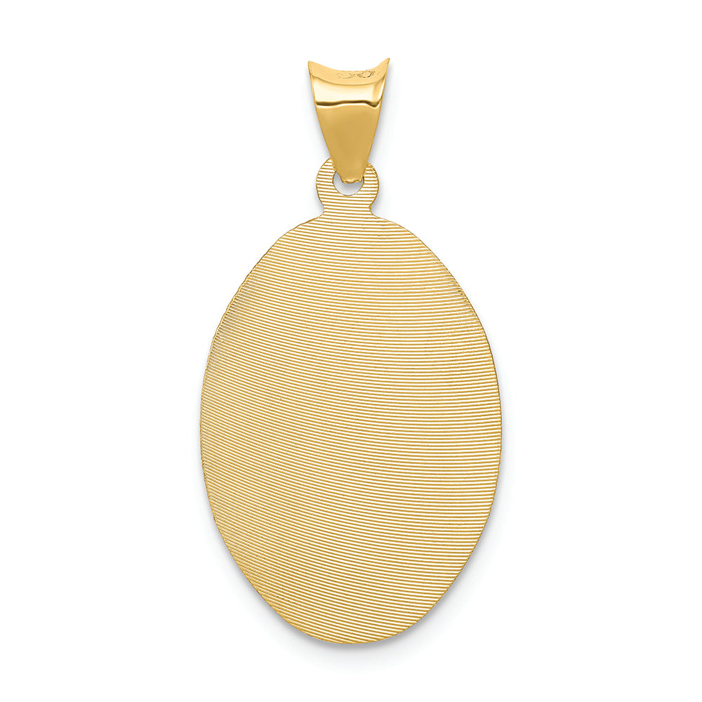 FJC Finejewelers 14k Yellow Gold Polished Bright Cut Corpus Oval Charm