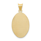 FJC Finejewelers 14k Yellow Gold Polished Bright Cut Corpus Oval Charm