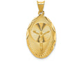 FJC Finejewelers 14k Yellow Gold Polished Bright Cut Corpus Oval Charm