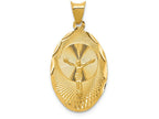 FJC Finejewelers 14k Yellow Gold Polished Bright Cut Corpus Oval Charm