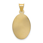 FJC Finejewelers 14k Yellow Gold with Rhodium Polished Bright Cut Corpus Oval Charm