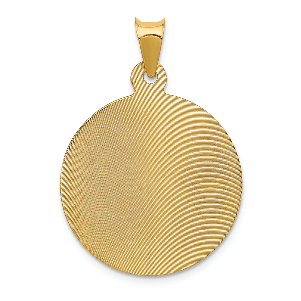 FJC Finejewelers 14k Yellow Gold Polished Bright Cut Corpus Circle Charm