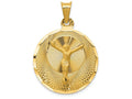 FJC Finejewelers 14k Yellow Gold Polished Bright Cut Corpus Circle Charm