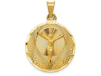 FJC Finejewelers 14k Yellow Gold Polished Bright Cut Corpus Circle Charm