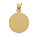 FJC Finejewelers 14k Yellow Gold Polished Bright Cut Corpus Circle Charm