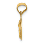 FJC Finejewelers 14k Yellow Gold Polished Bright Cut Corpus Circle Charm