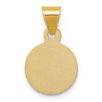 FJC Finejewelers 14k Yellow Gold with Rhodium Polished Bright Cut Corpus Circle Charm