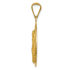 FJC Finejewelers 14k Yellow Gold Polished Bright Cut Lady Of Guadalupe Circle Charm
