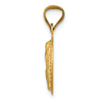 FJC Finejewelers 14k Yellow Gold with Rhodium Polished Bright Cut Lady Of Guadalupe Circle Charm