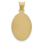 FJC Finejewelers 14k Yellow Gold Polished Bright Cut Lady Of Guadalupe Oval Charm