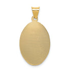 FJC Finejewelers 14k Yellow Gold Polished Bright Cut Lady Of Guadalupe Oval Charm