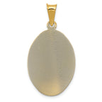 FJC Finejewelers 14k Yellow Gold Polished Bright Cut Lady Of Guadalupe Oval Charm