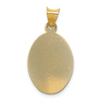 FJC Finejewelers 14k Yellow Gold with Rhodium Polished Bright Cut Lady Of Guadalupe Oval Charm