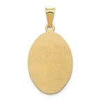 FJC Finejewelers 14k Yellow Gold with Rhodium Polished Bright Cut Lady Of Guadalupe Oval Charm